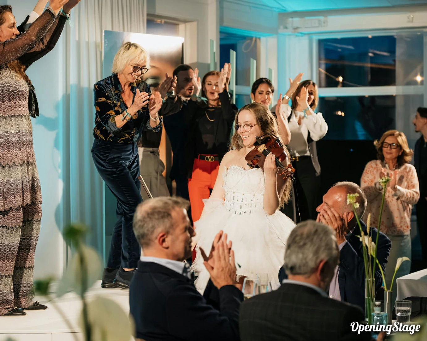 Une violoniste à Stockholm lors d'une soirée corporate