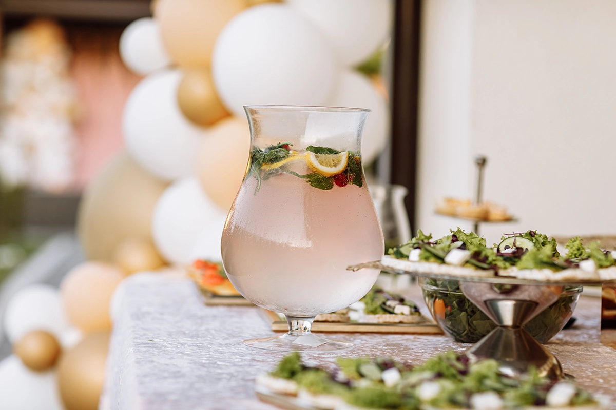 Signature mocktails designed for a luxury Scottsdale birthday celebration.