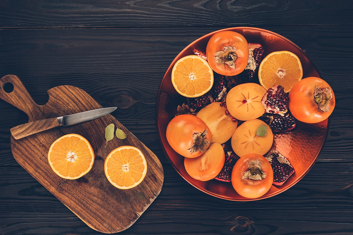 Pomegranates, persimmons, and early citrus all peak in the low desert from November into December.