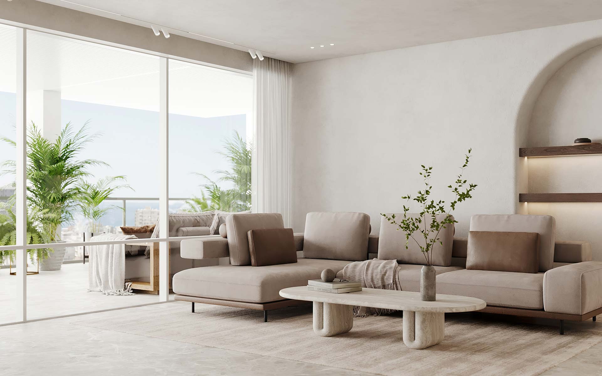 3d model of the living room.