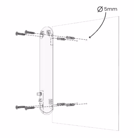 Mounting the backplate to the surface