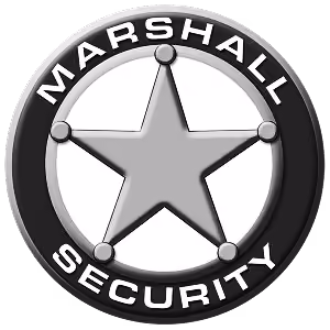 Marshall Security logo with a five-pointed star in the center encircled by the company name.