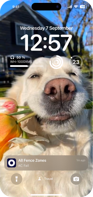 Olarm APP fence alerts