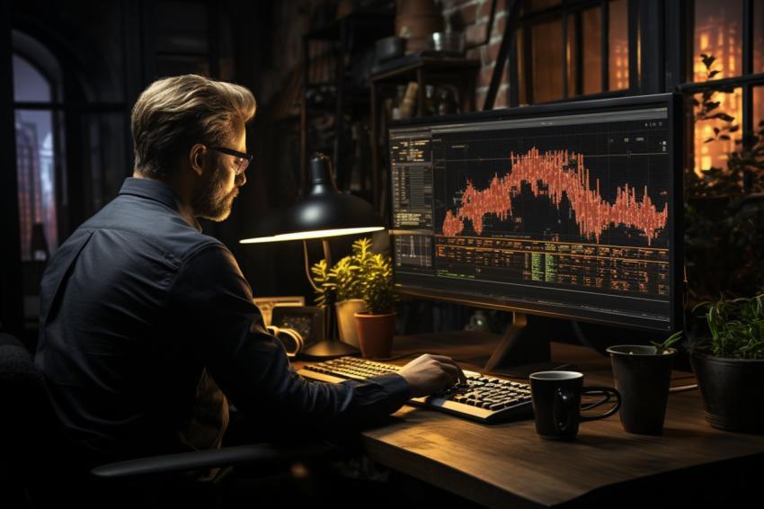 A man Analyzing Stock Market Trading Graphs - What is Day Trading Buying Power