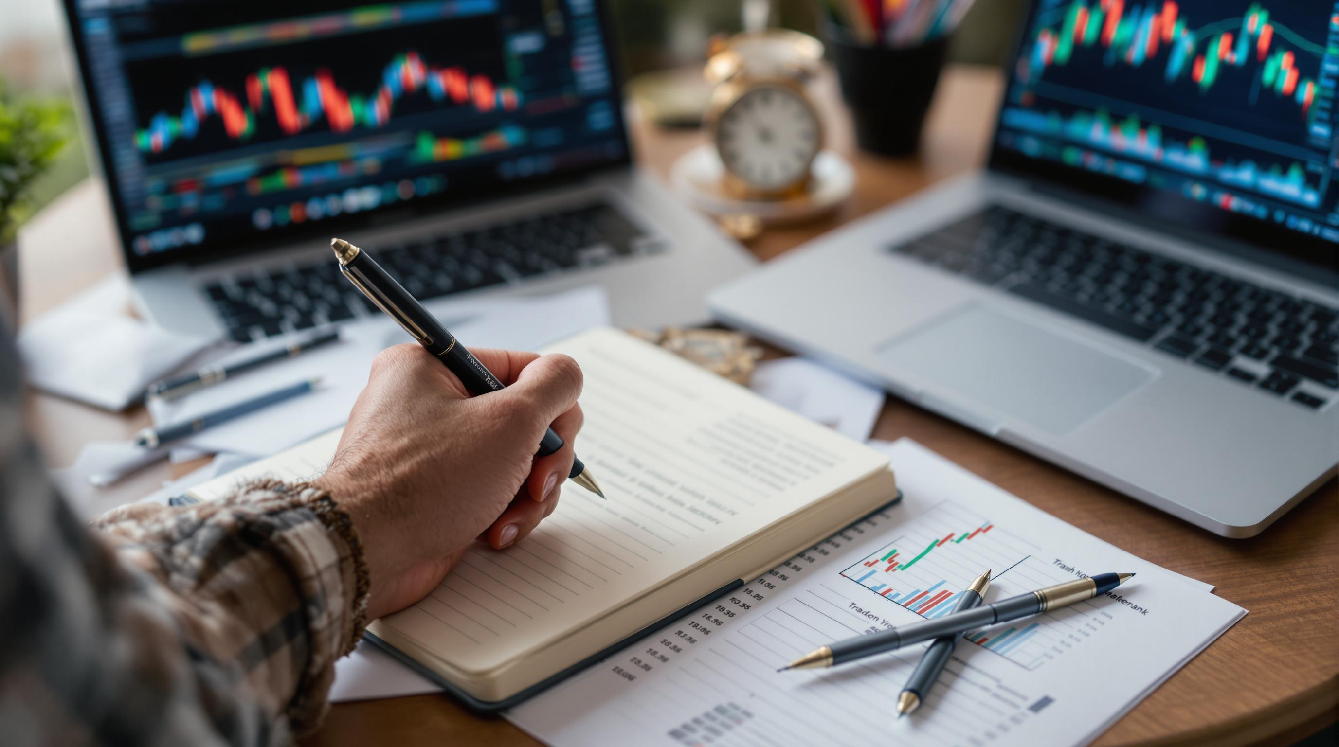 a trader taking notes - Best Tools for Day Trading