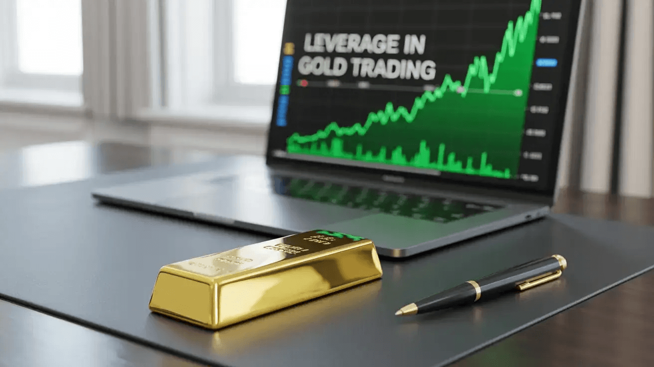 Gold bar beside online trading chart - What Is Leverage In Trading
