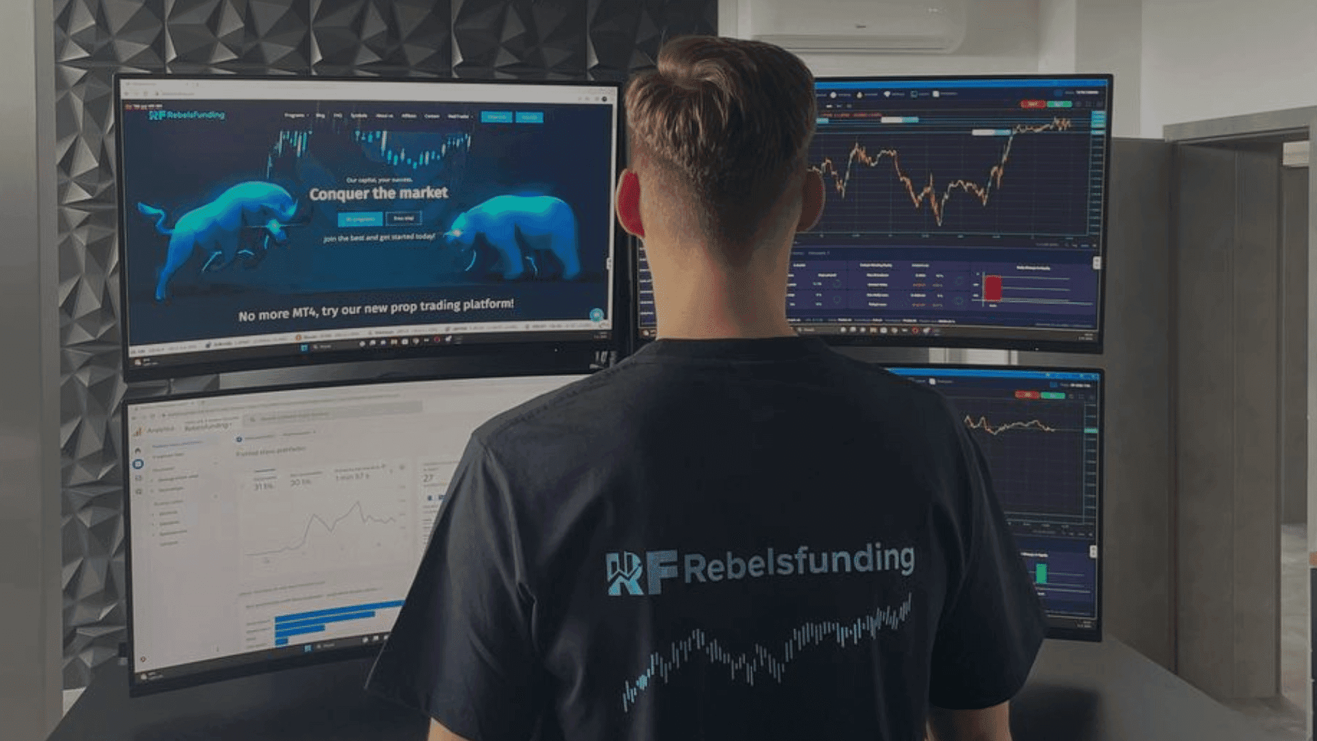  Man analyzing complex financial trading data -  Free Backtesting Trading Strategies