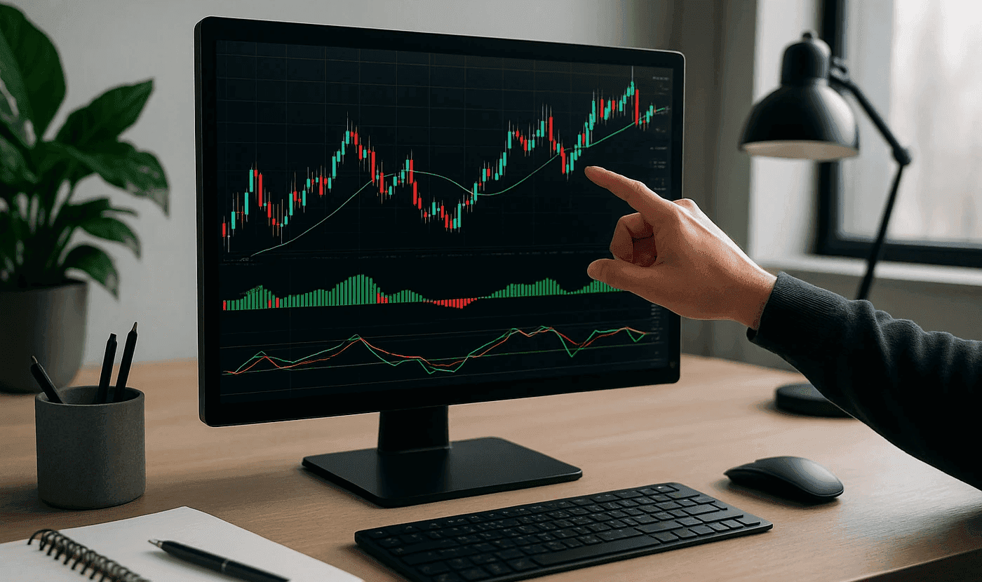 Man analyzing financial stock market charts - Best Practices for Backtesting Trading Strategies