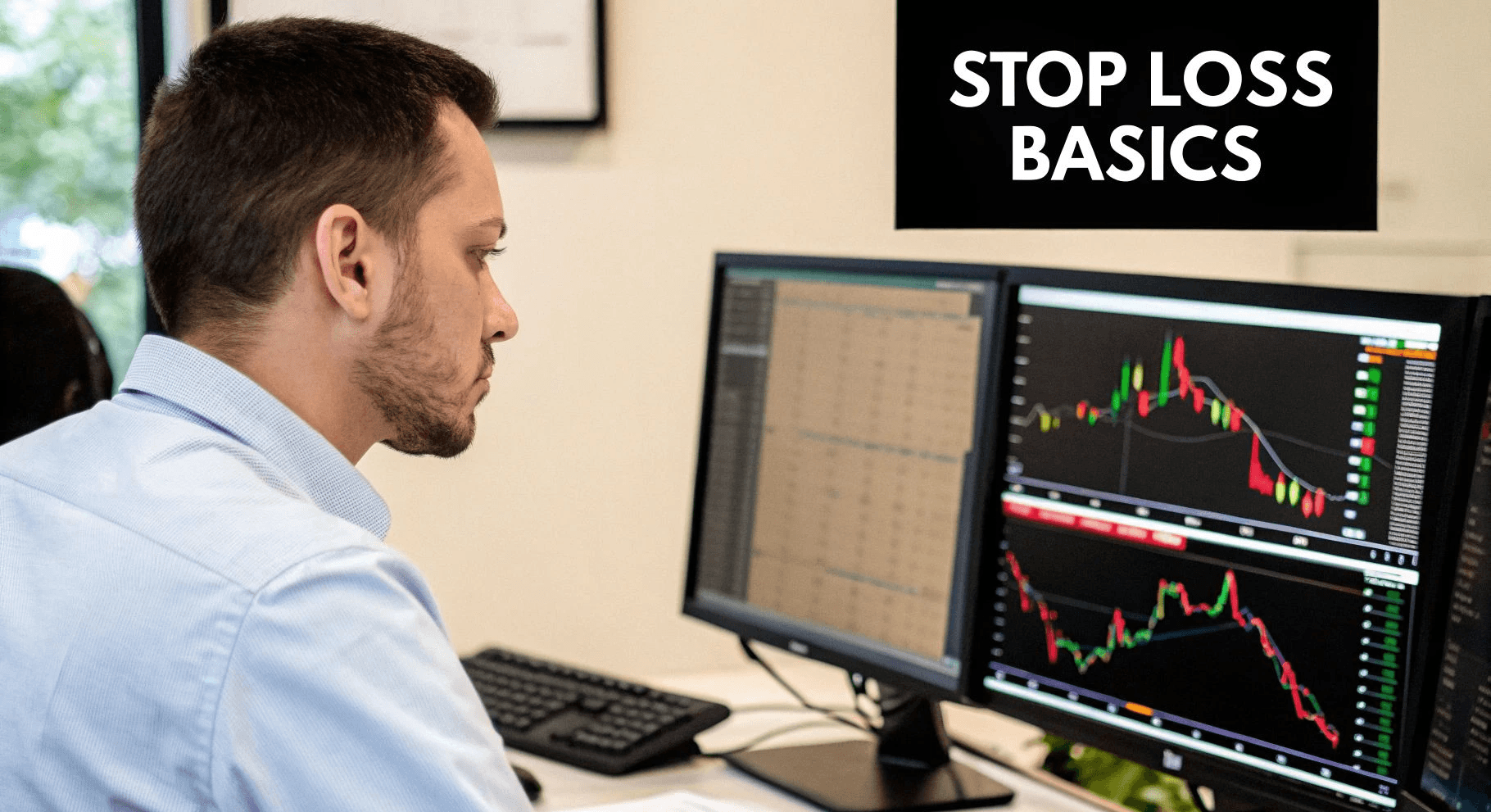 Man learning the stop loss basics - What Is Stop Loss in Trading