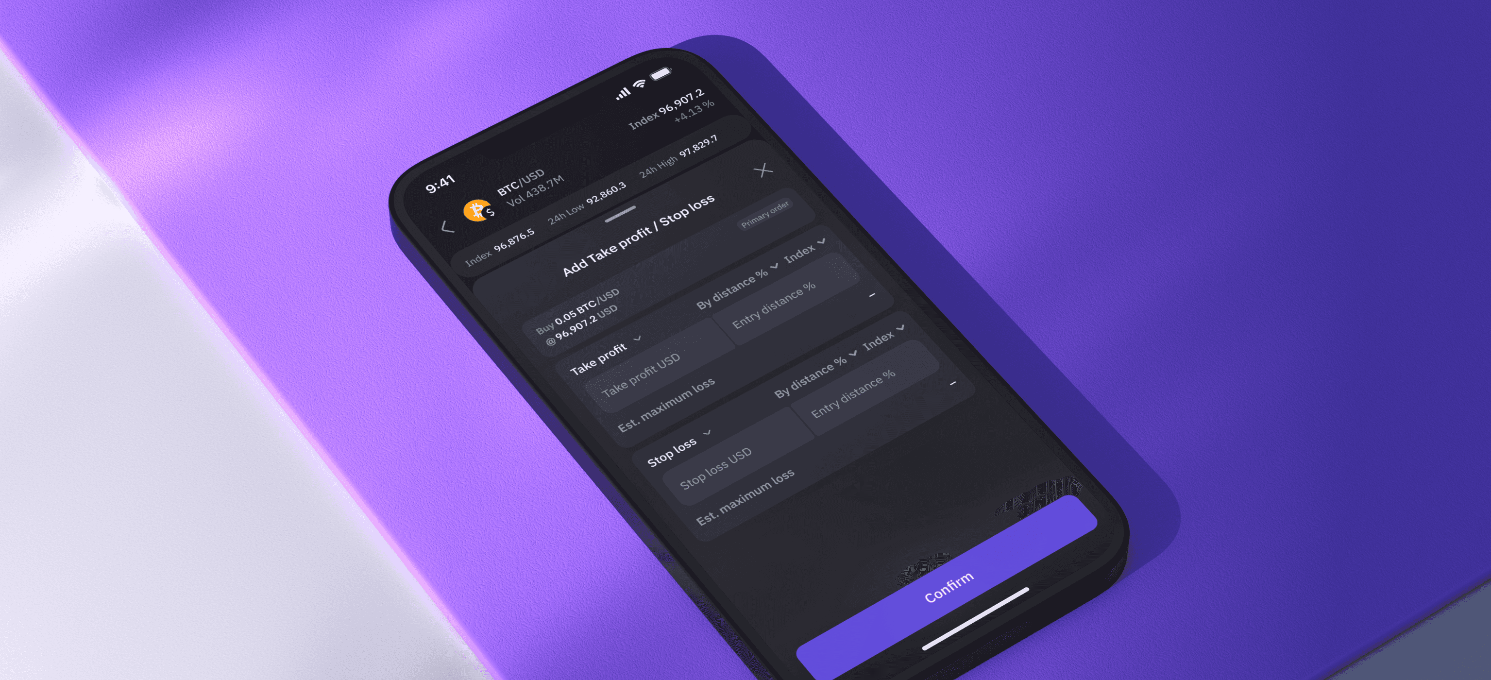 Smartphone displaying a cryptocurrency trading app -  How to Set Stop Loss and Take Profit in Trading