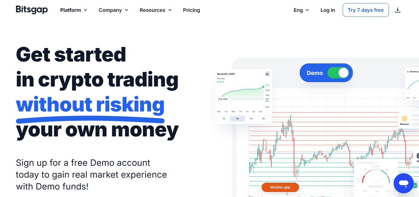 Bitsgap Crypto Trading Demo Account