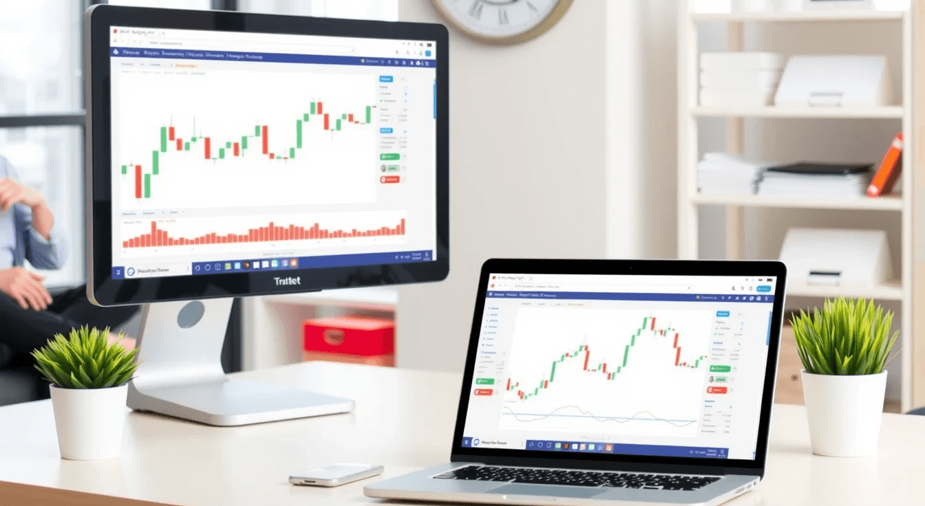 Multiple screens showing cryptocurrency trading charts - Best Options Trading Platform