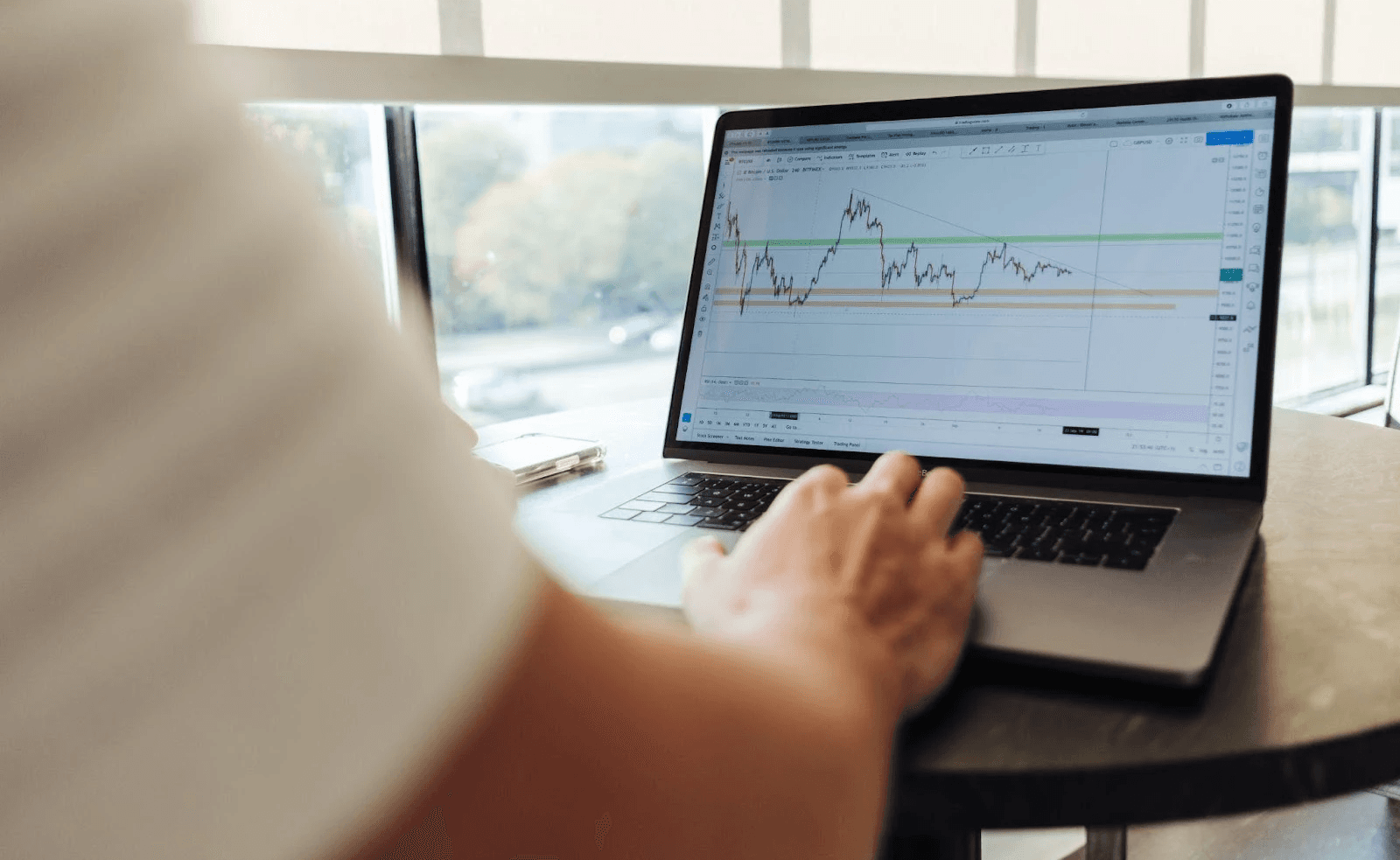 Laptop screen displaying market analysis charts - Best Options Trading Platform