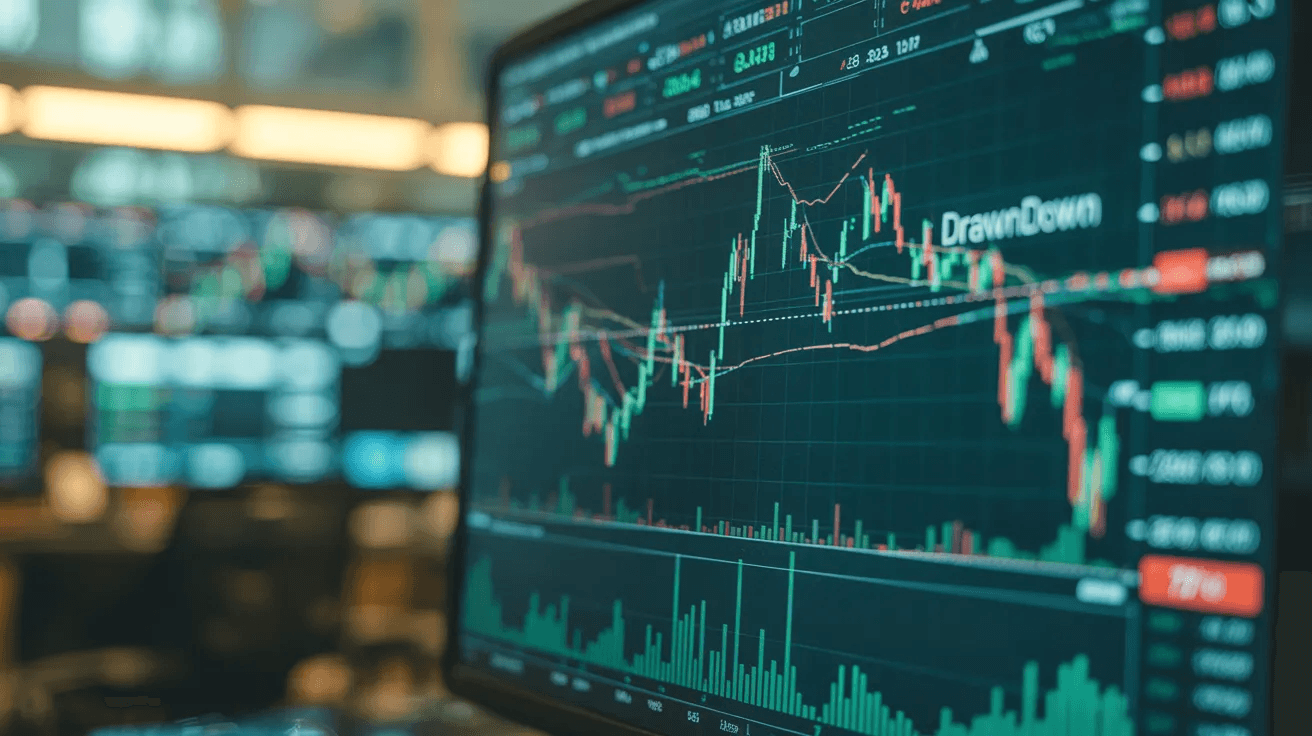Screen showing financial market drawdown - What is Drawdown in Trading