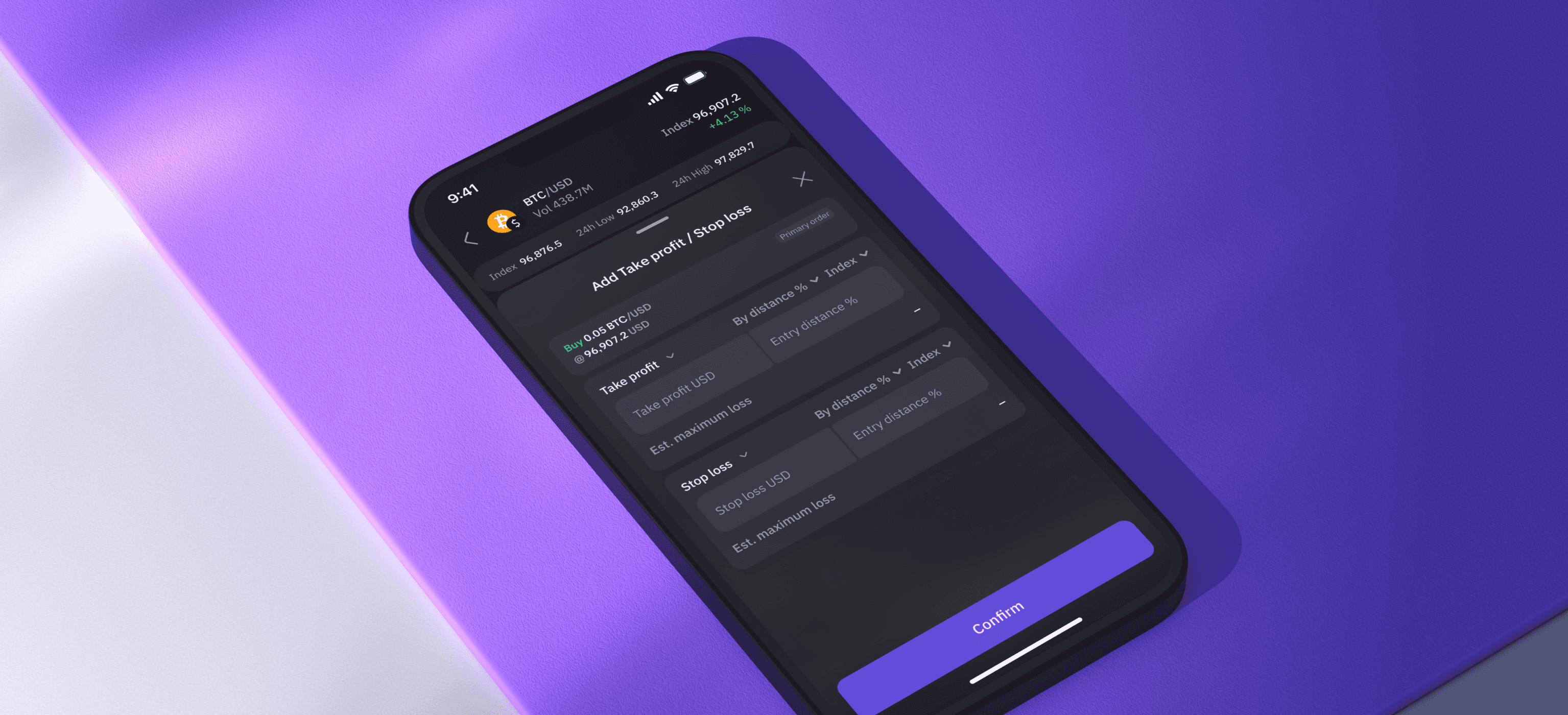 Crypto trading app on a smartphone - Halal Prop Firms