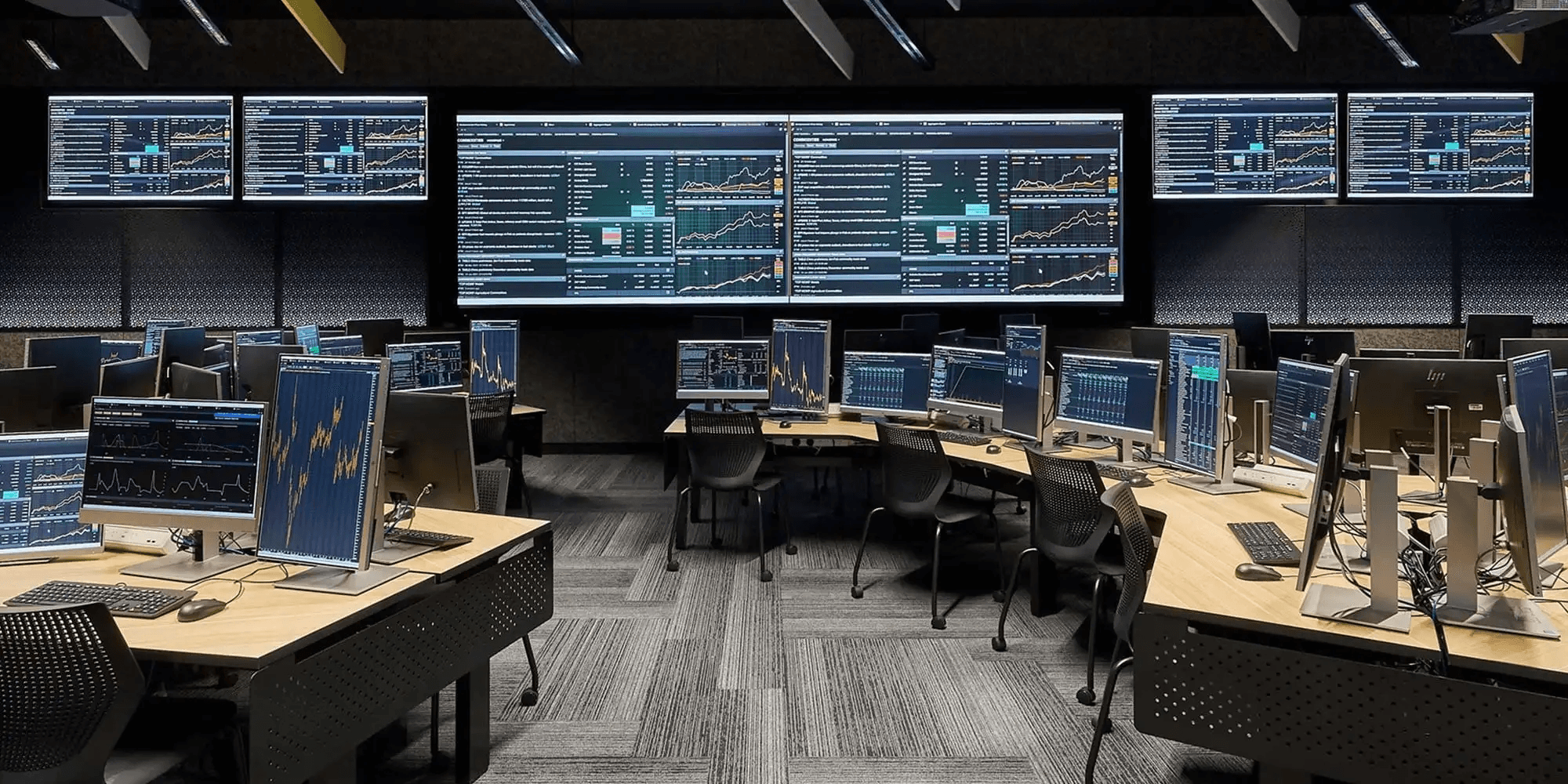 Professional trading room with multiple monitors - Best Prop Firms in UAE