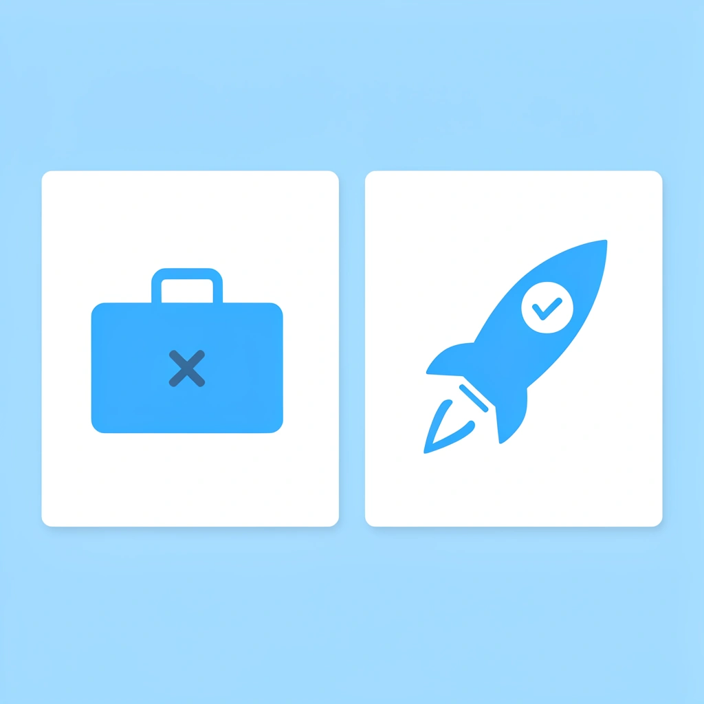 Comparison showing years of self-funded trading on the left versus immediate institutional-size accounts with prop firms on the right