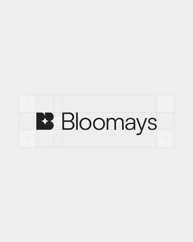 Logo Bloomays en noir accompagné d’icône sur fond gris clair.