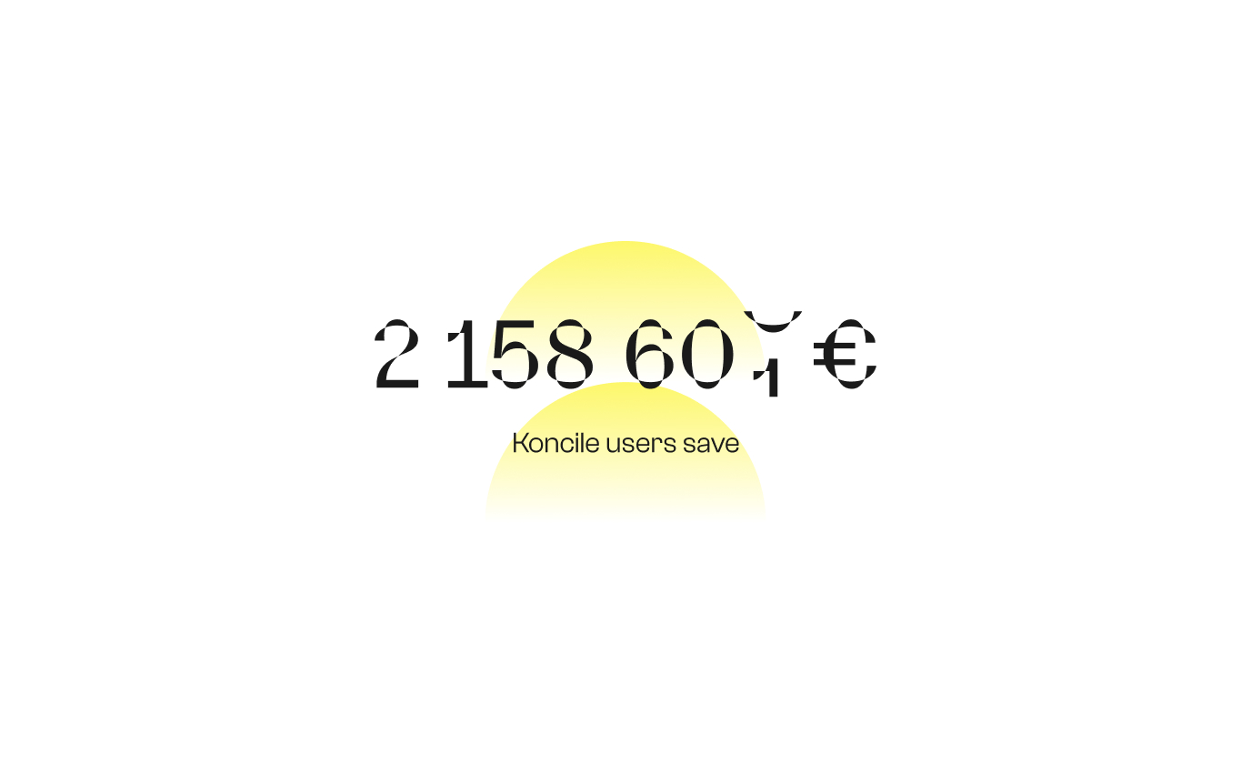 Montant affiché en euros avec fond jaune et texte indiquant économies réalisées.