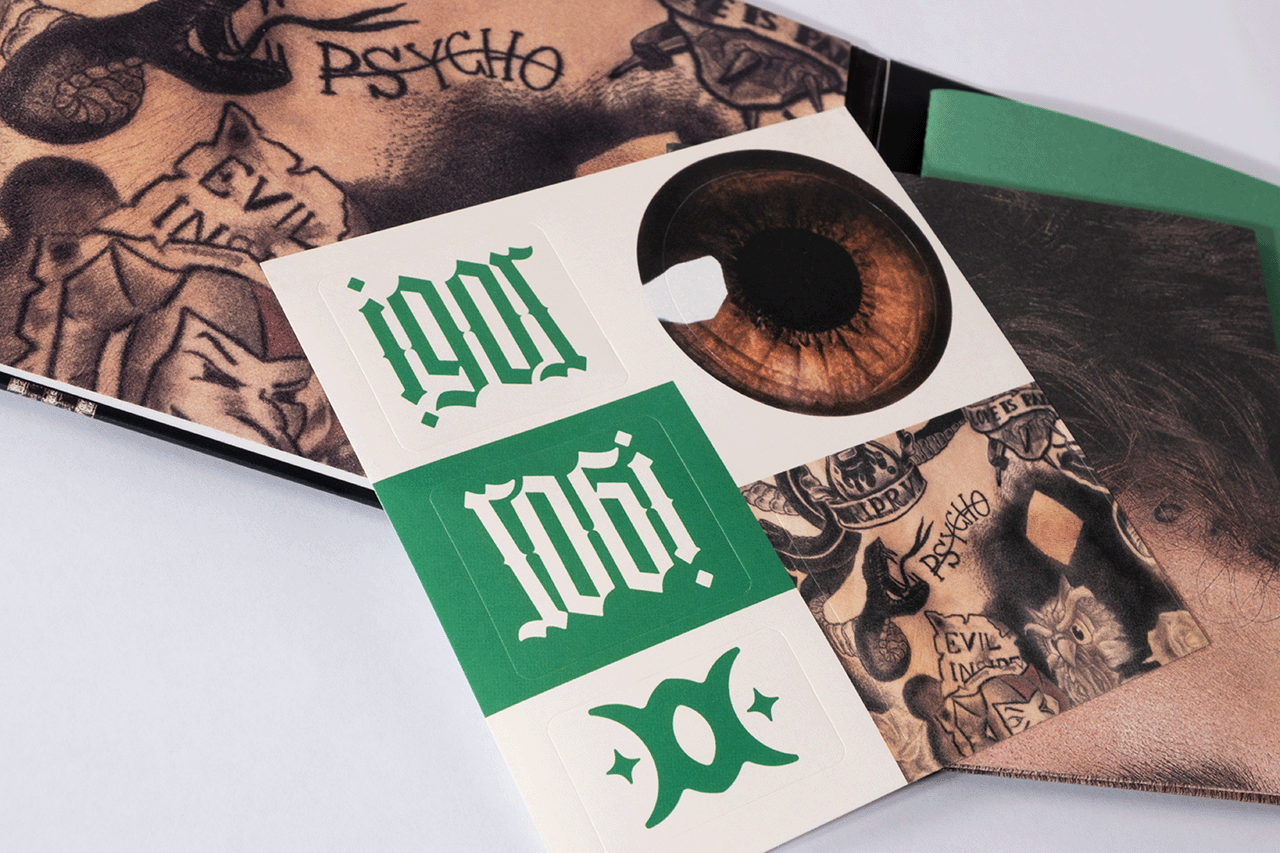 sticker sheet laying on a digipack