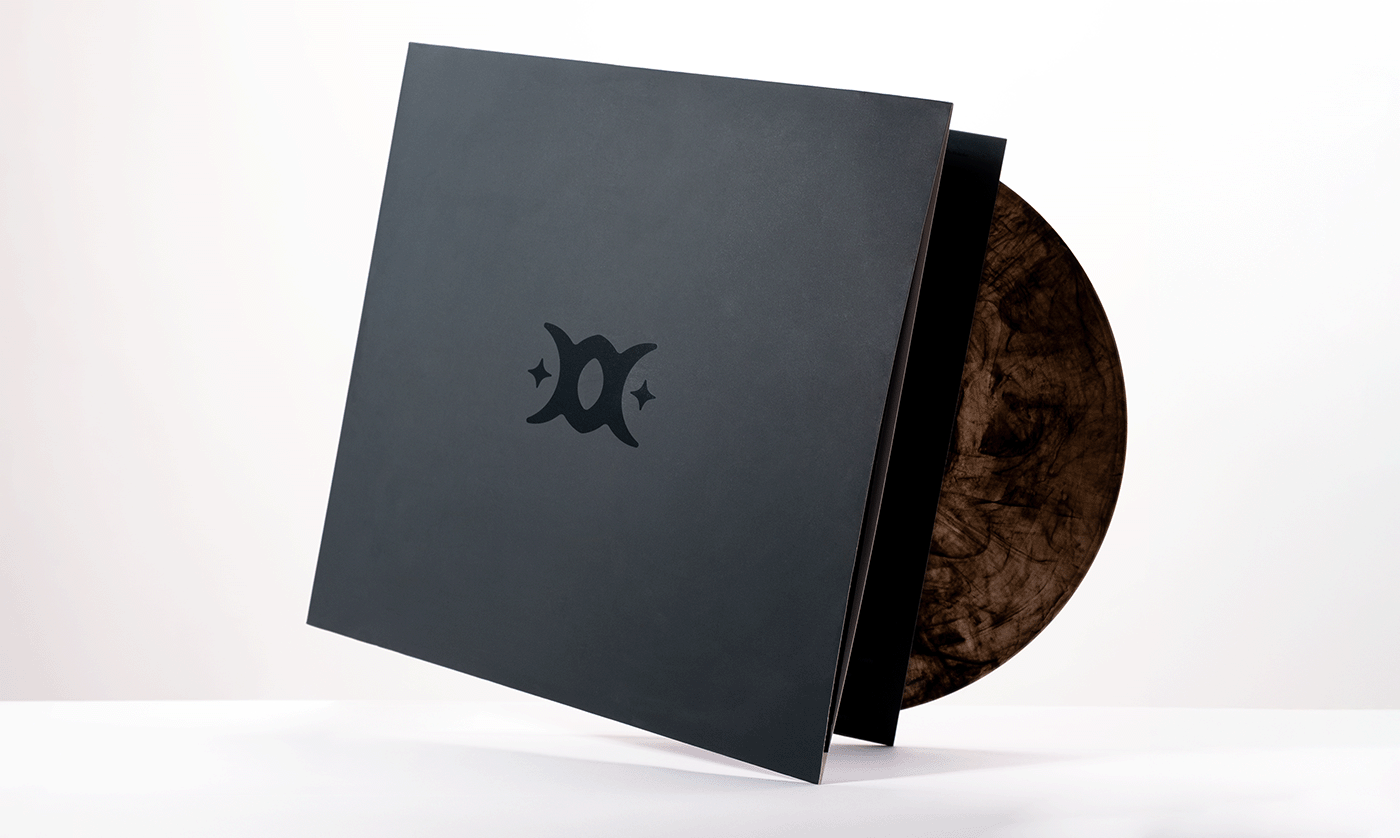 vinyl sleeve with logo on a front cover