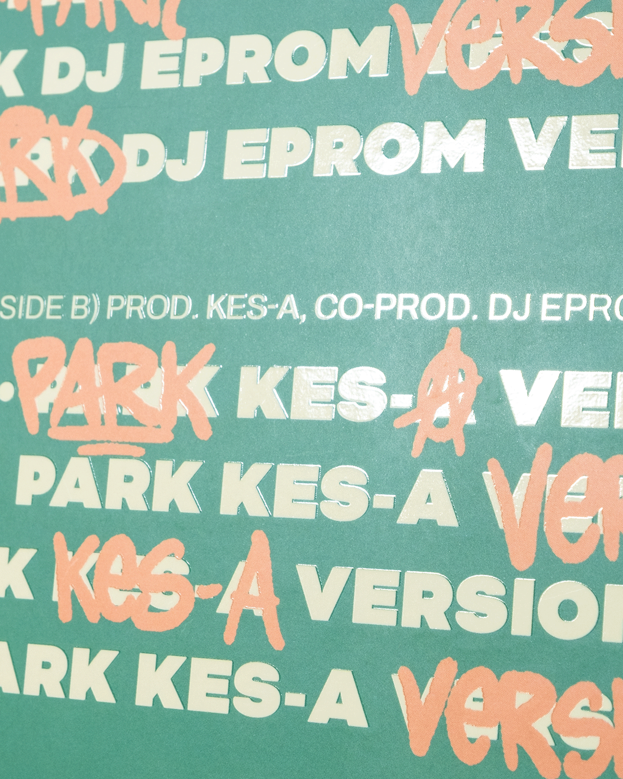 detail photo of an typography