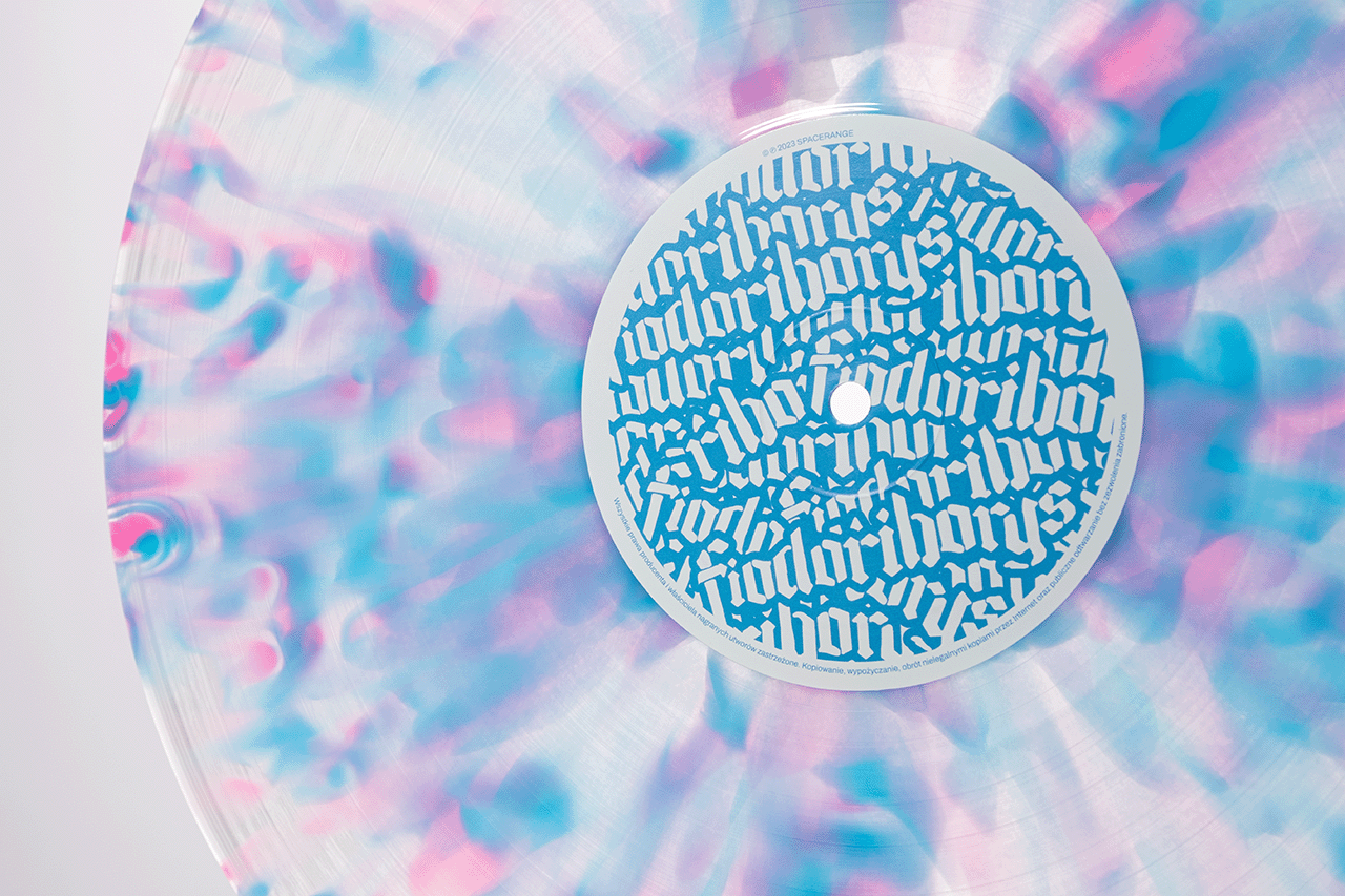 detail photo od an two colored vinyl