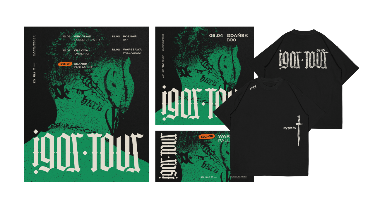 music tour posters and t shirt 