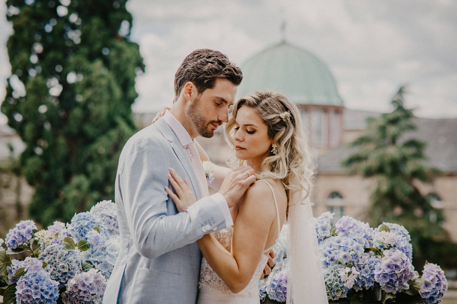 Monet's Seerosen Hochzeit Botanischer Garten Karlsruhe Brautpaar