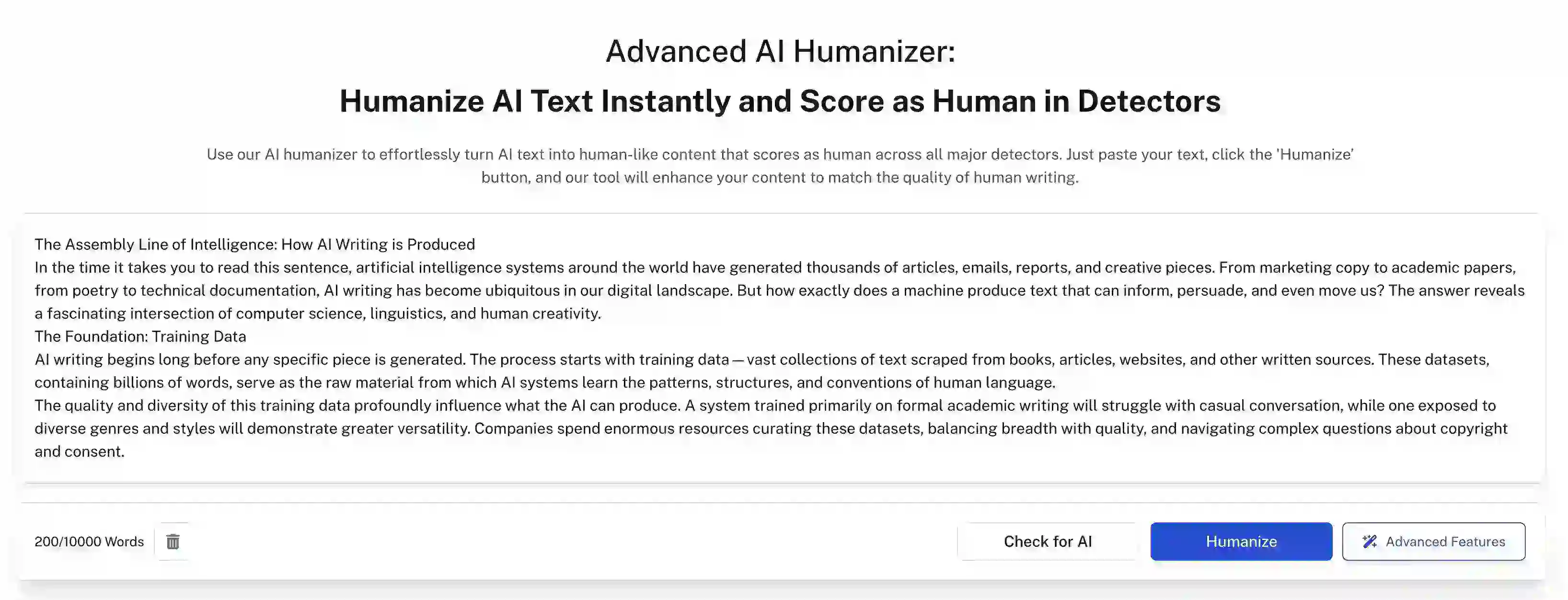 Undetectable AI