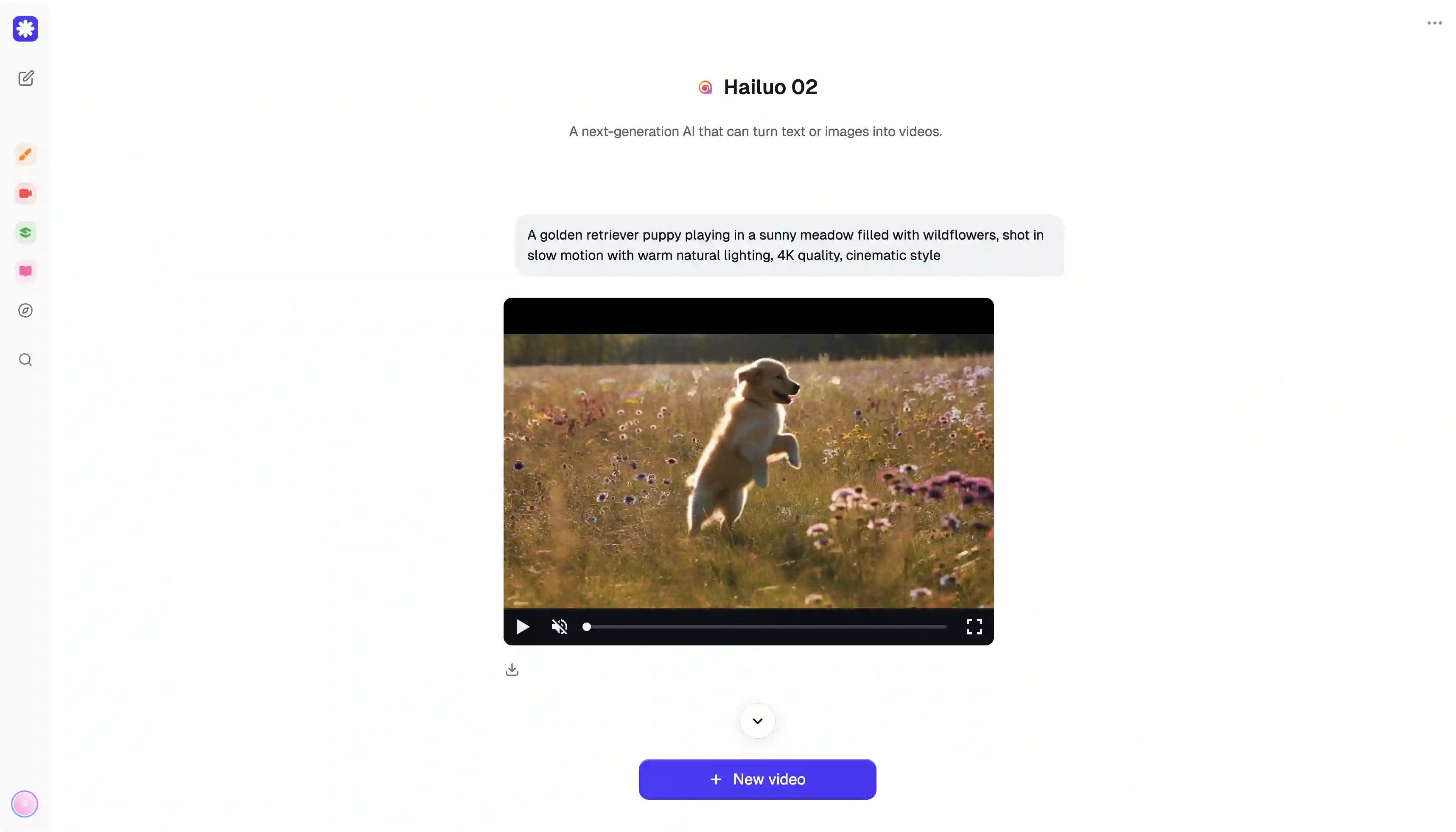 Overchat AI video generator from text