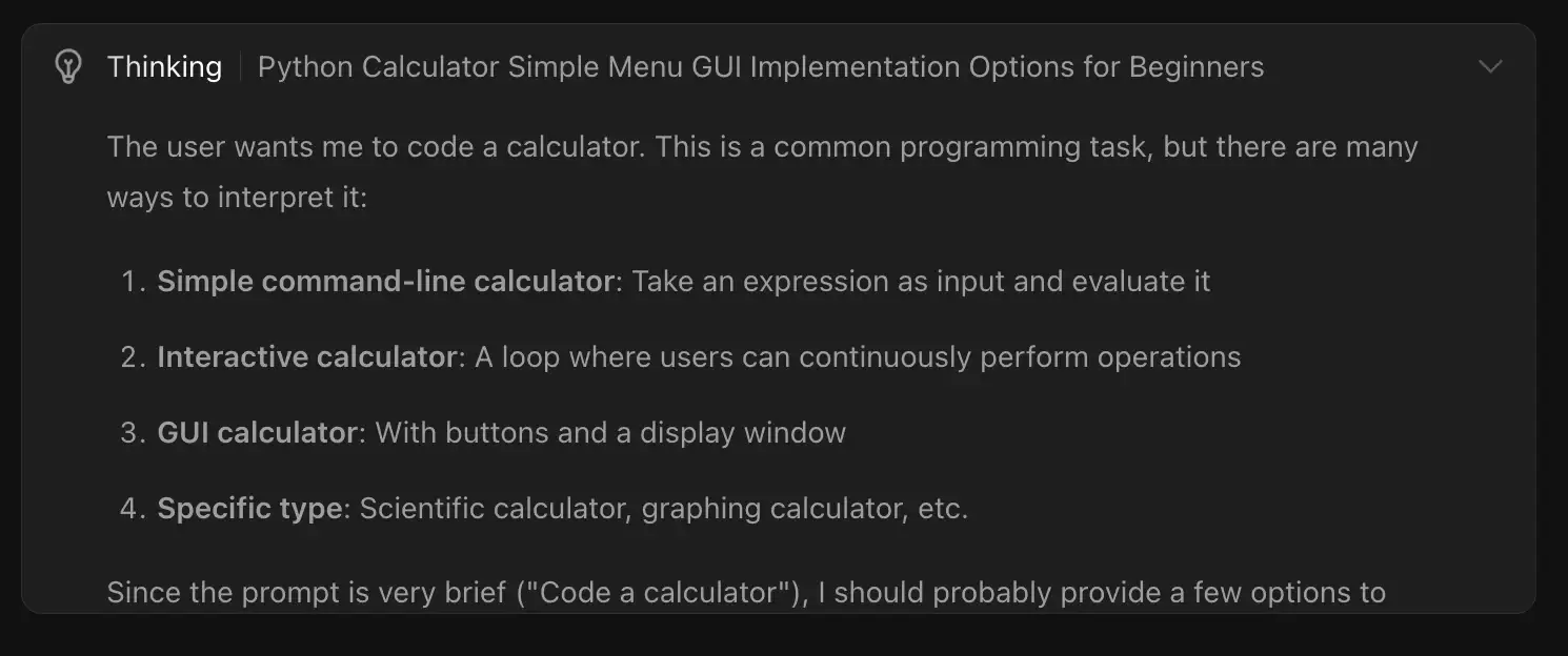 Kimi K2 Thinking reasoning
