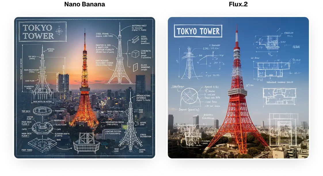 Nano Banana 2 vs Flux 2 world knowledge comparison