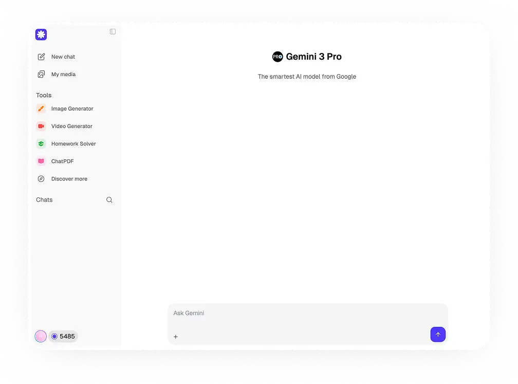 Gemini 3 Pro in Overchat AI