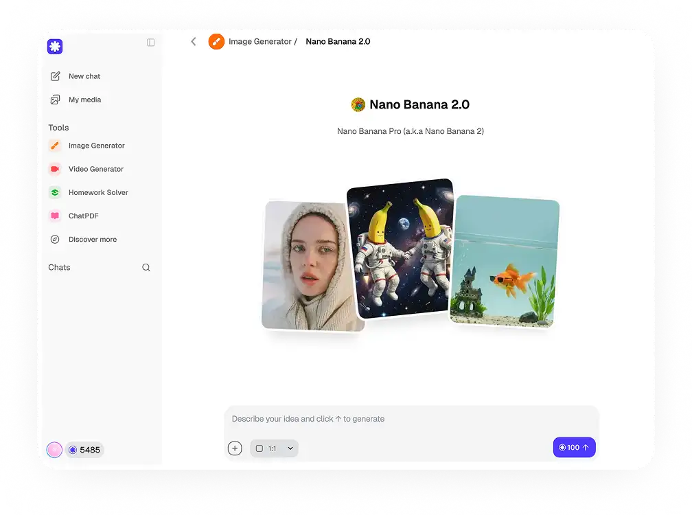 Nano Banana 2 Pro in Overchat AI