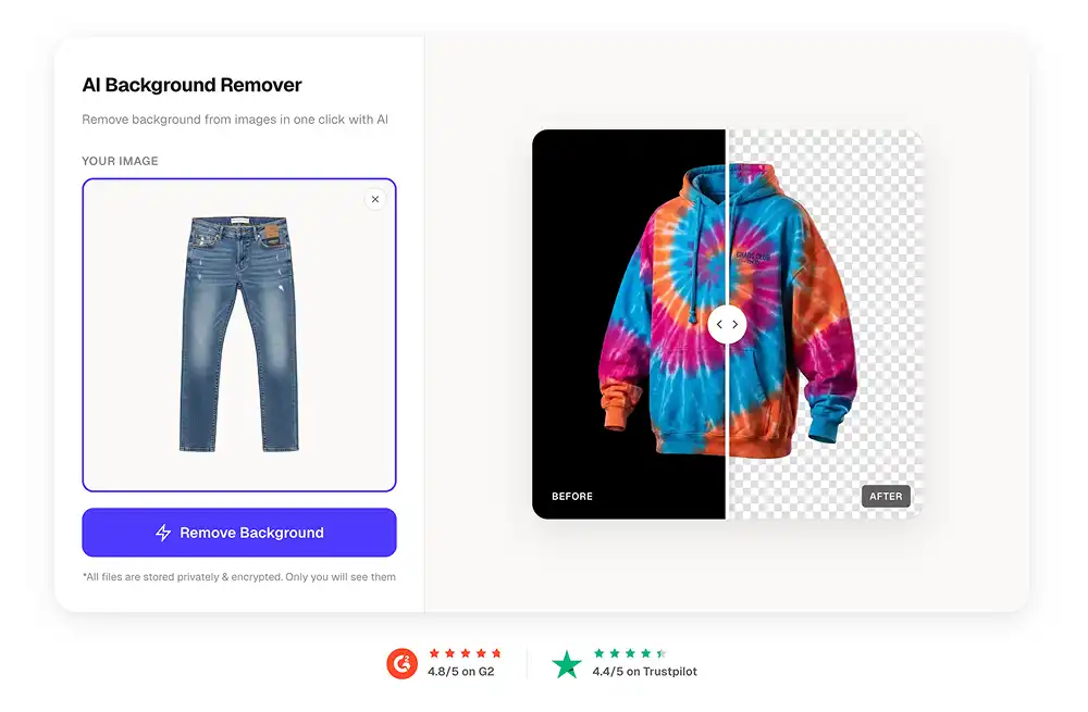 Overchat AI online photo background remover 