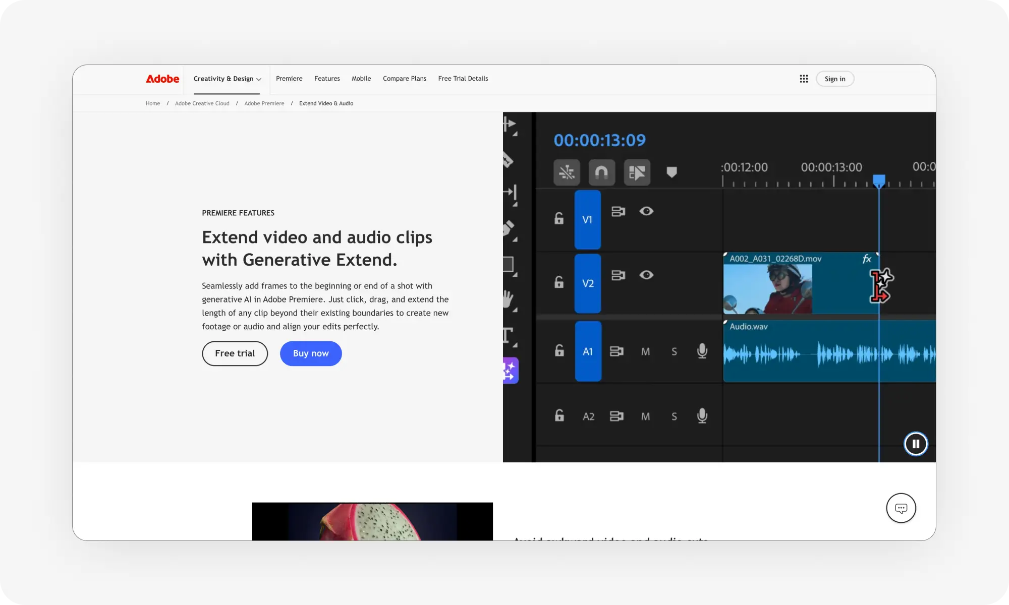 Adobe AI video extender