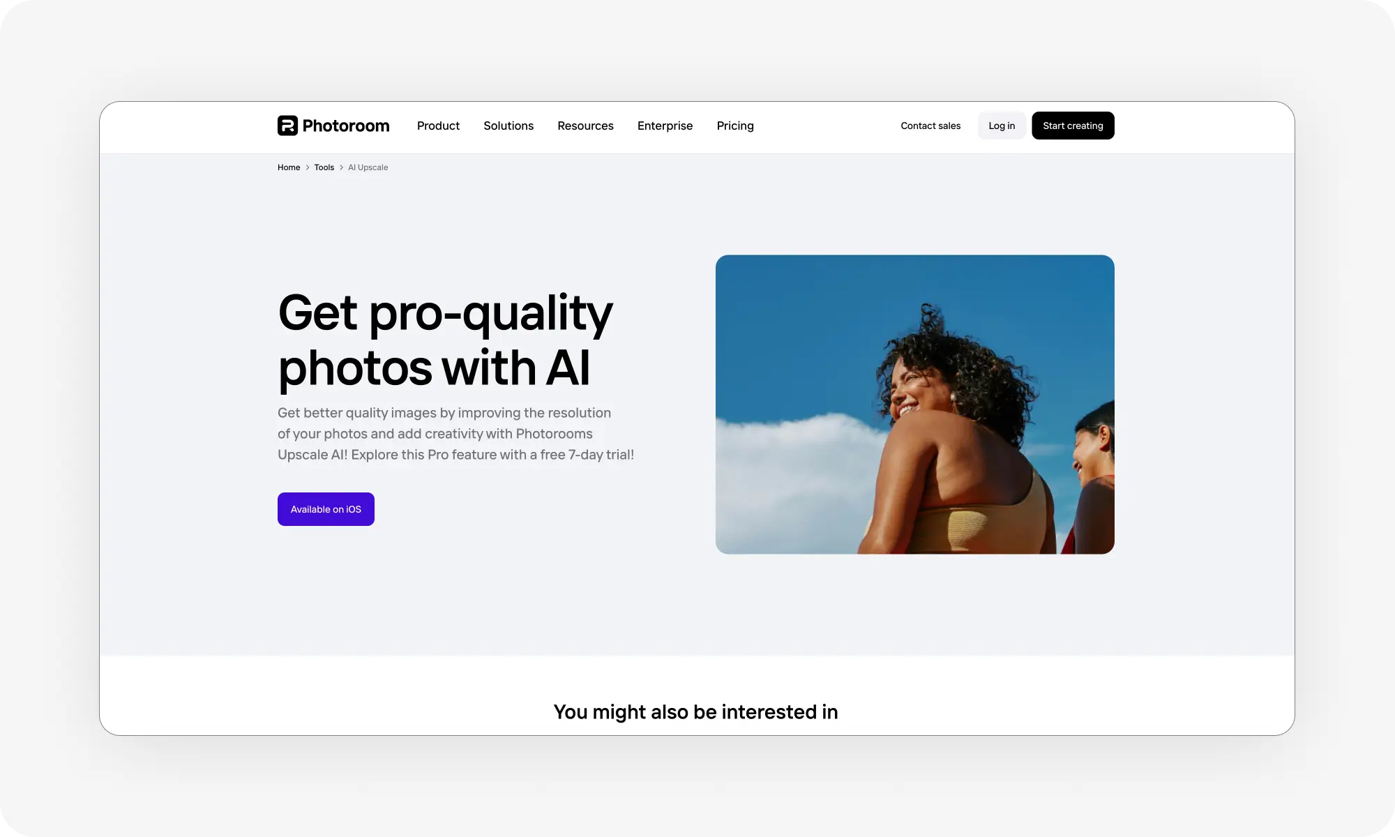 Photoroom AI Image Upscaler