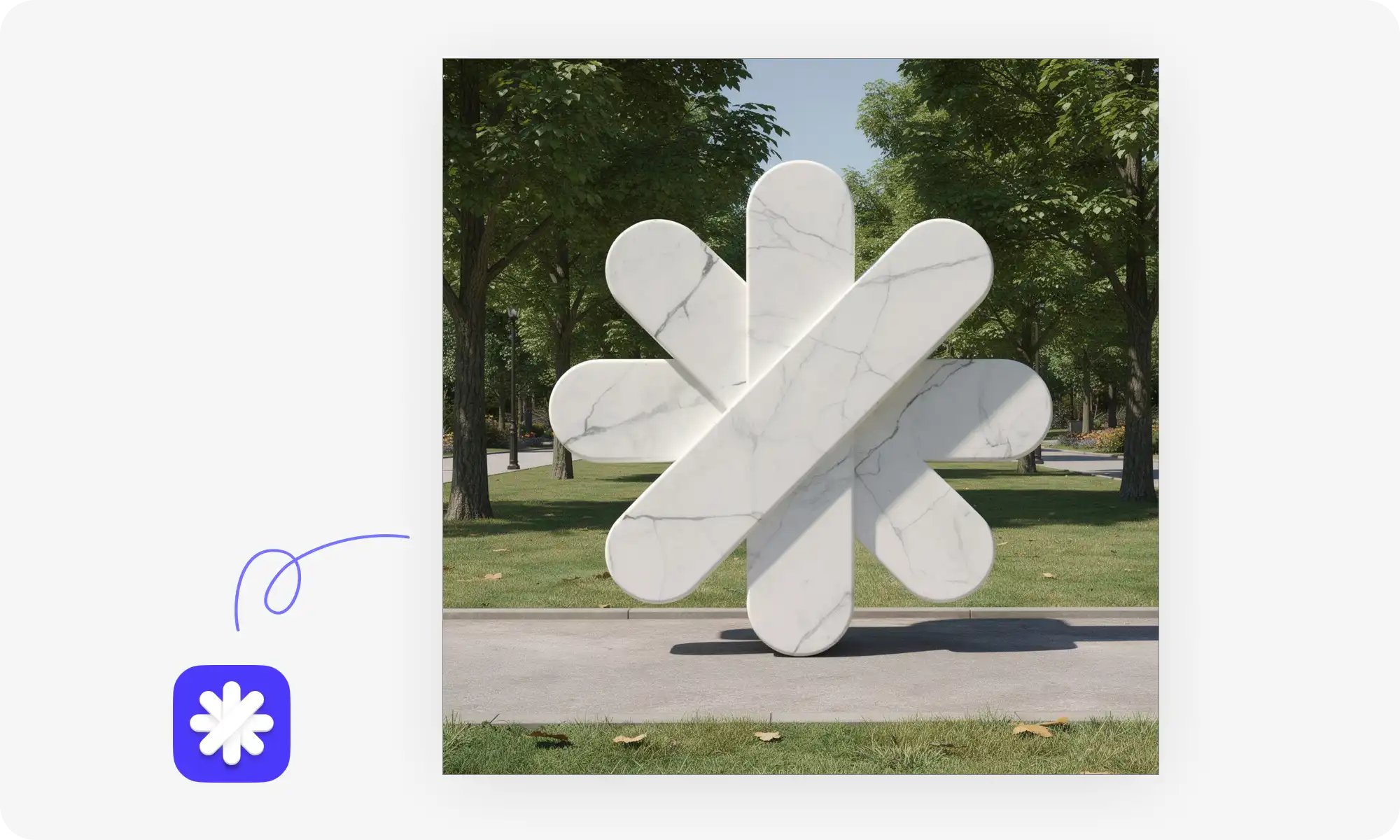 Example of AI photo editing