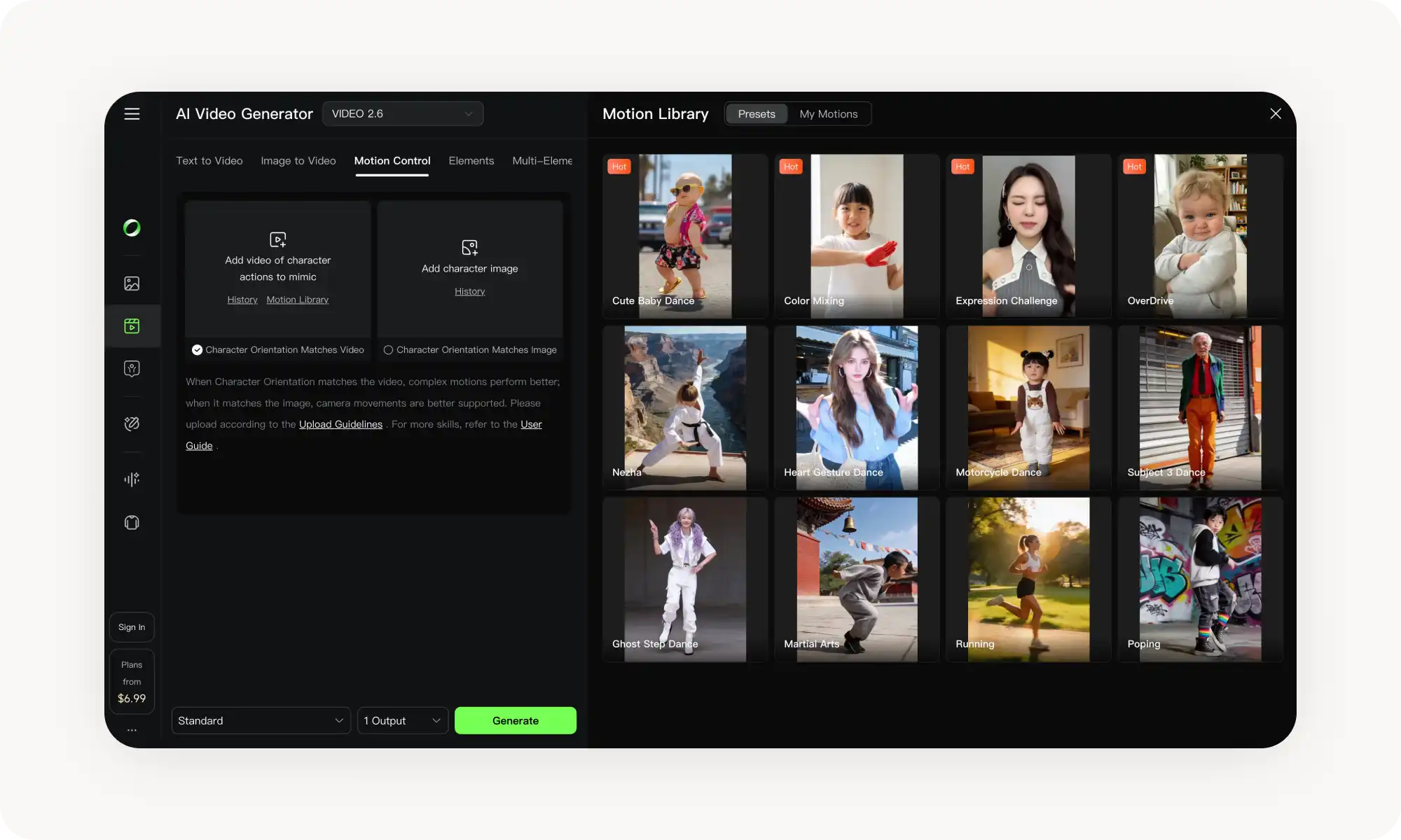 Kling 2.6 motion control