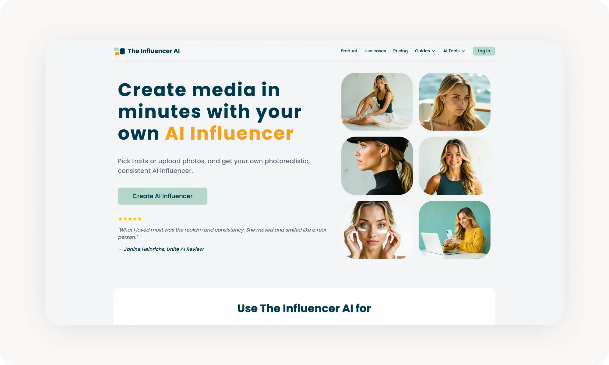 The influencer AI generator