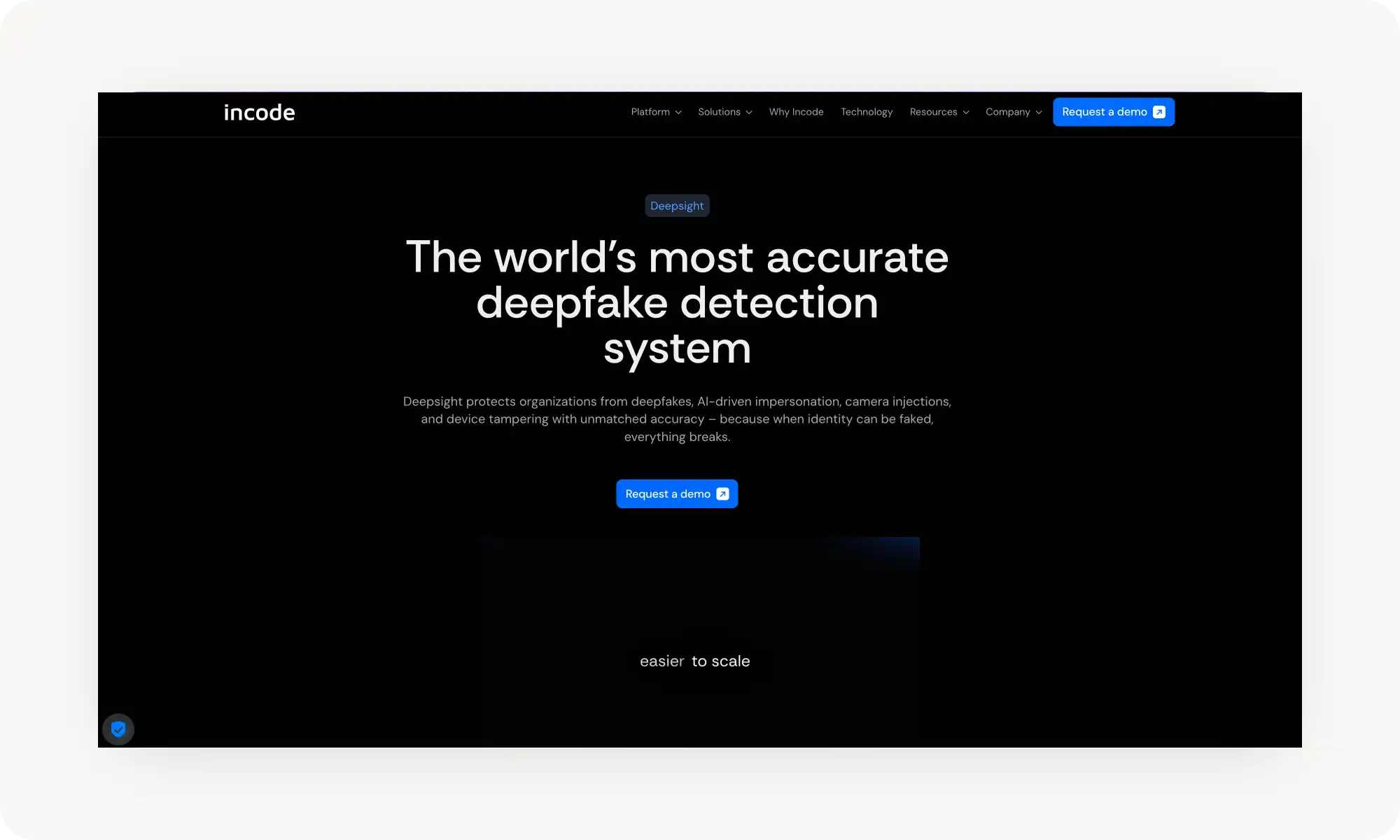 Incode AI video detector