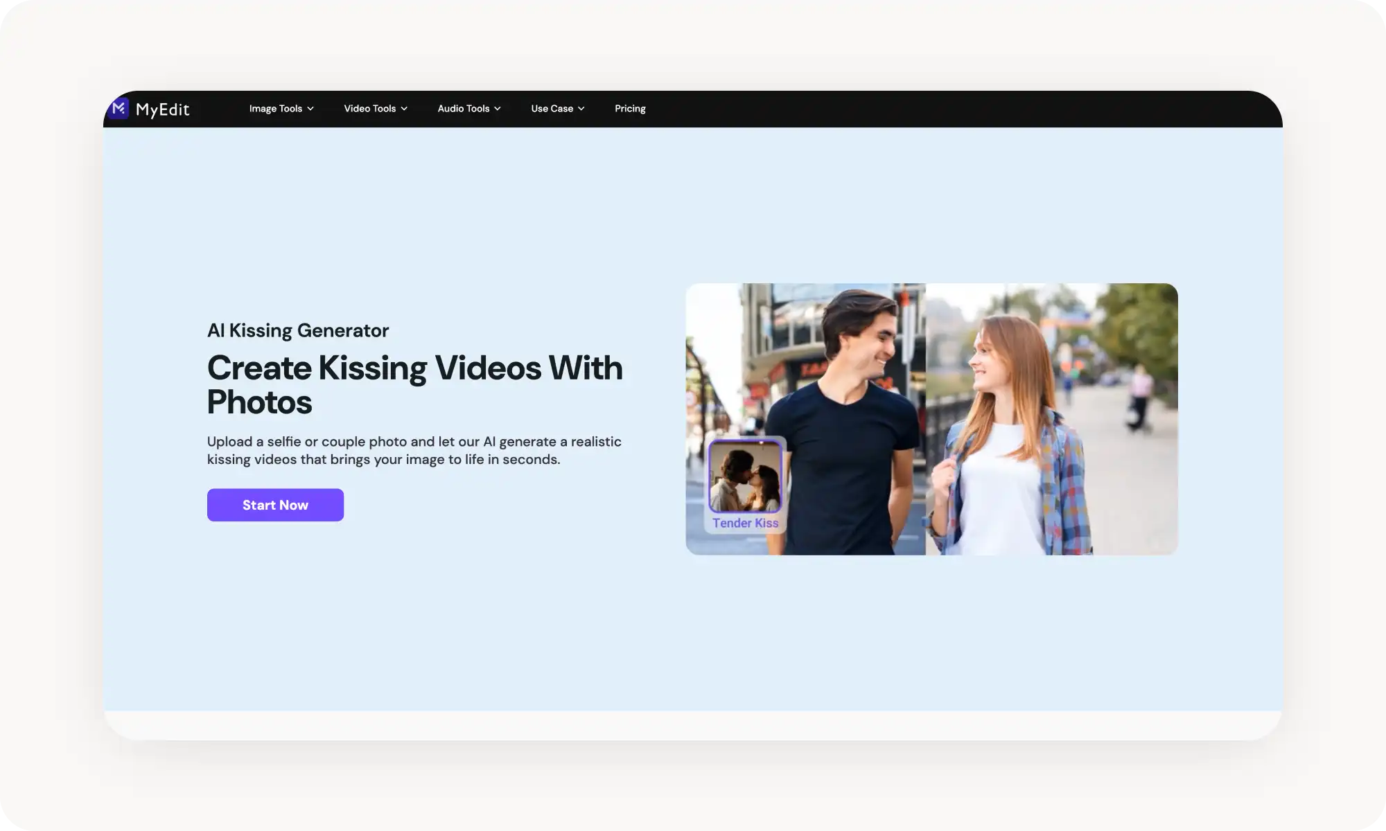 AI kissing video AI prank generator