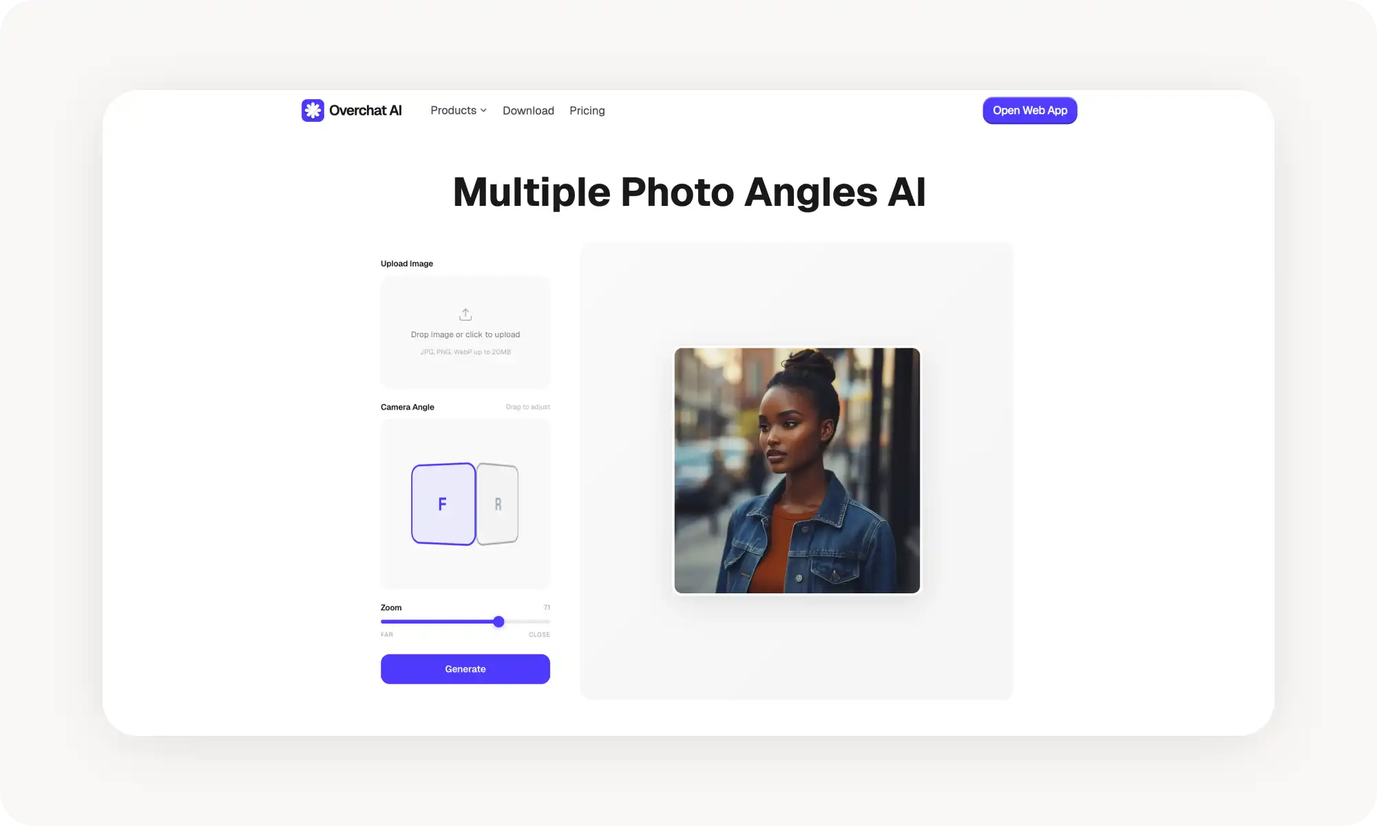 Overchat AI Multiple Angles Generator
