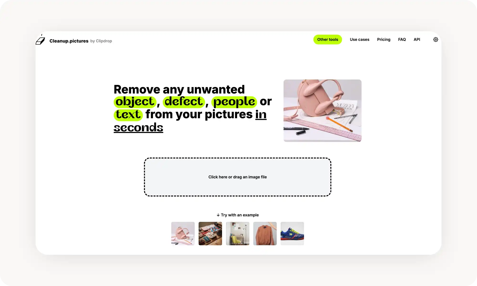 cleanup.pictures AI photo object remover