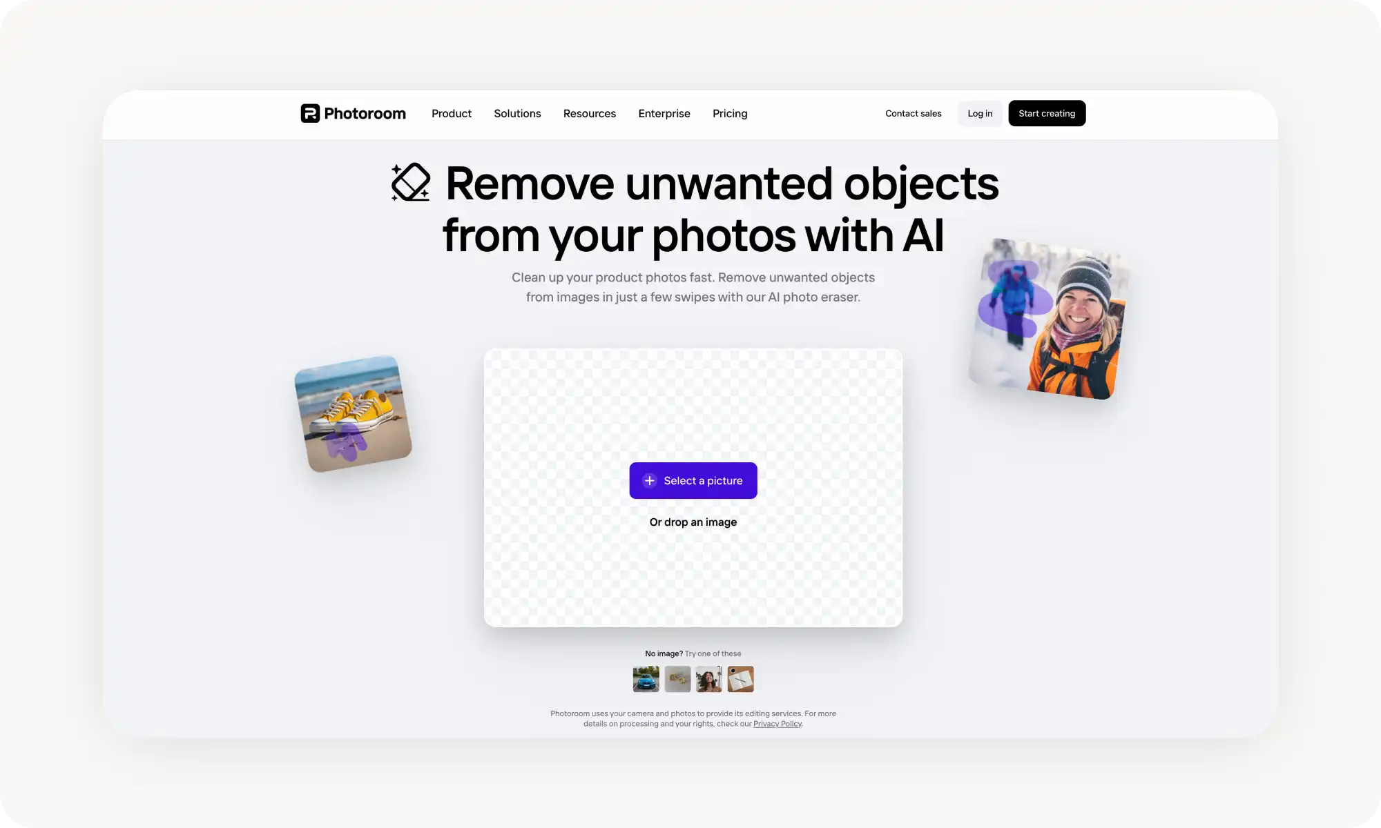 Photoroom AI photo object remover