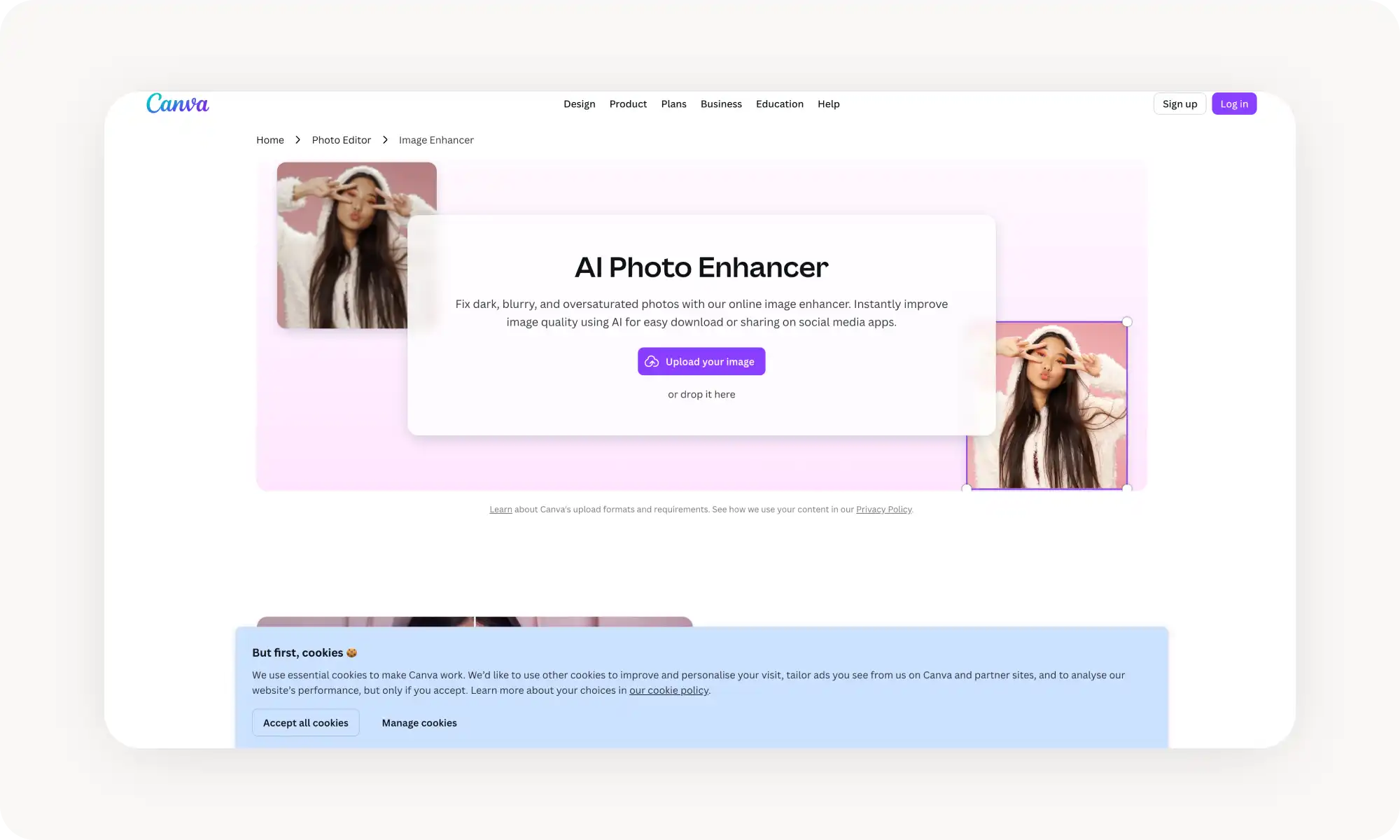 Canva AI Photo Enhancer