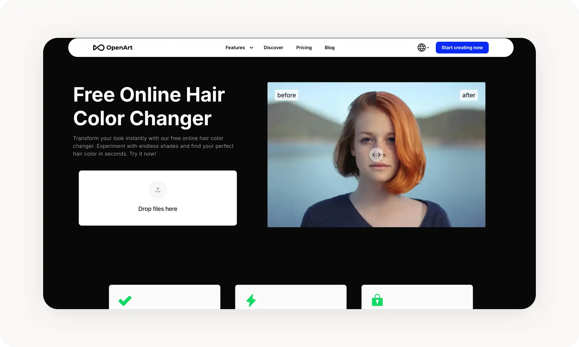 OpenArt AI hair color changer