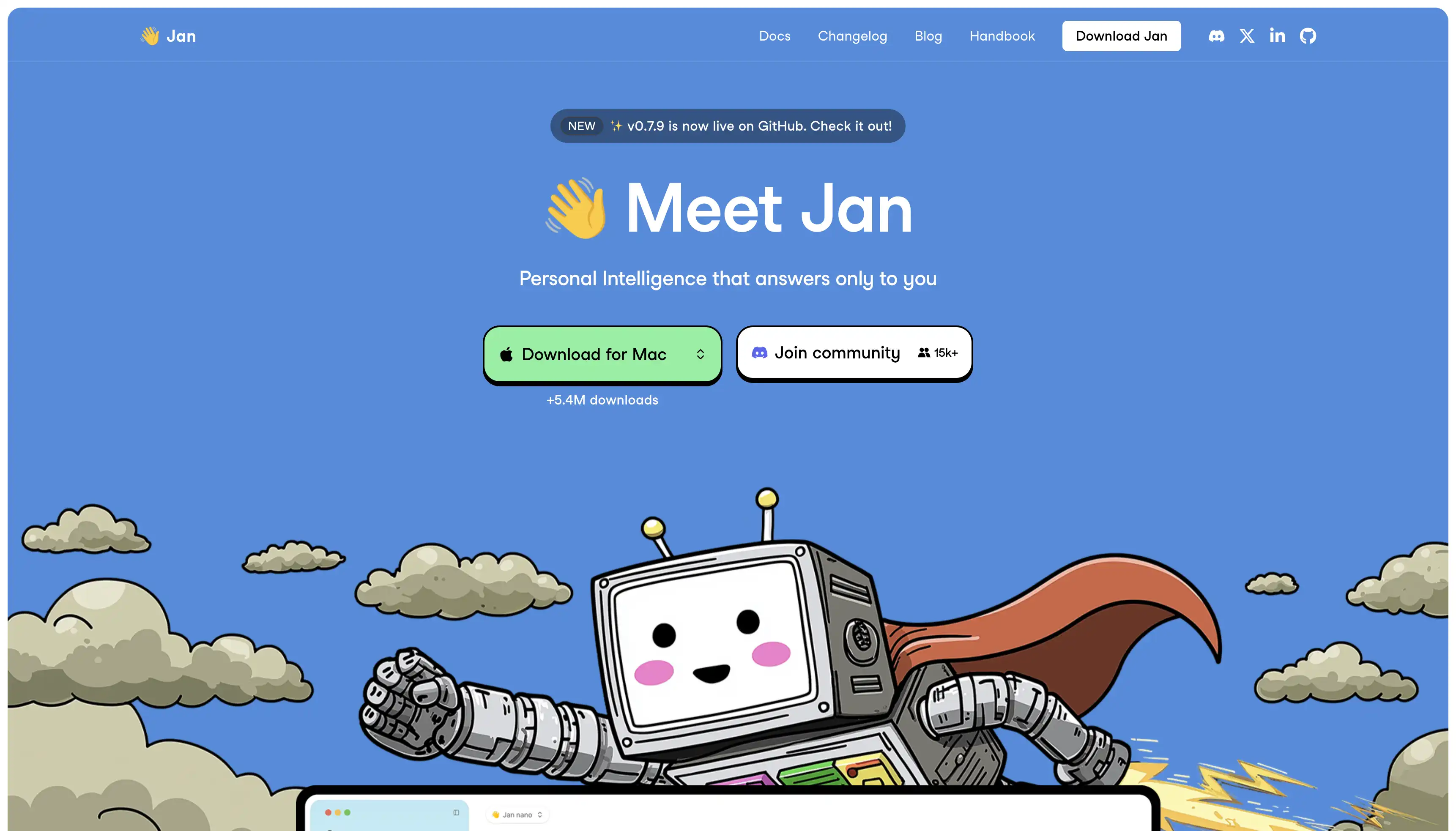 Jan AI local AI app