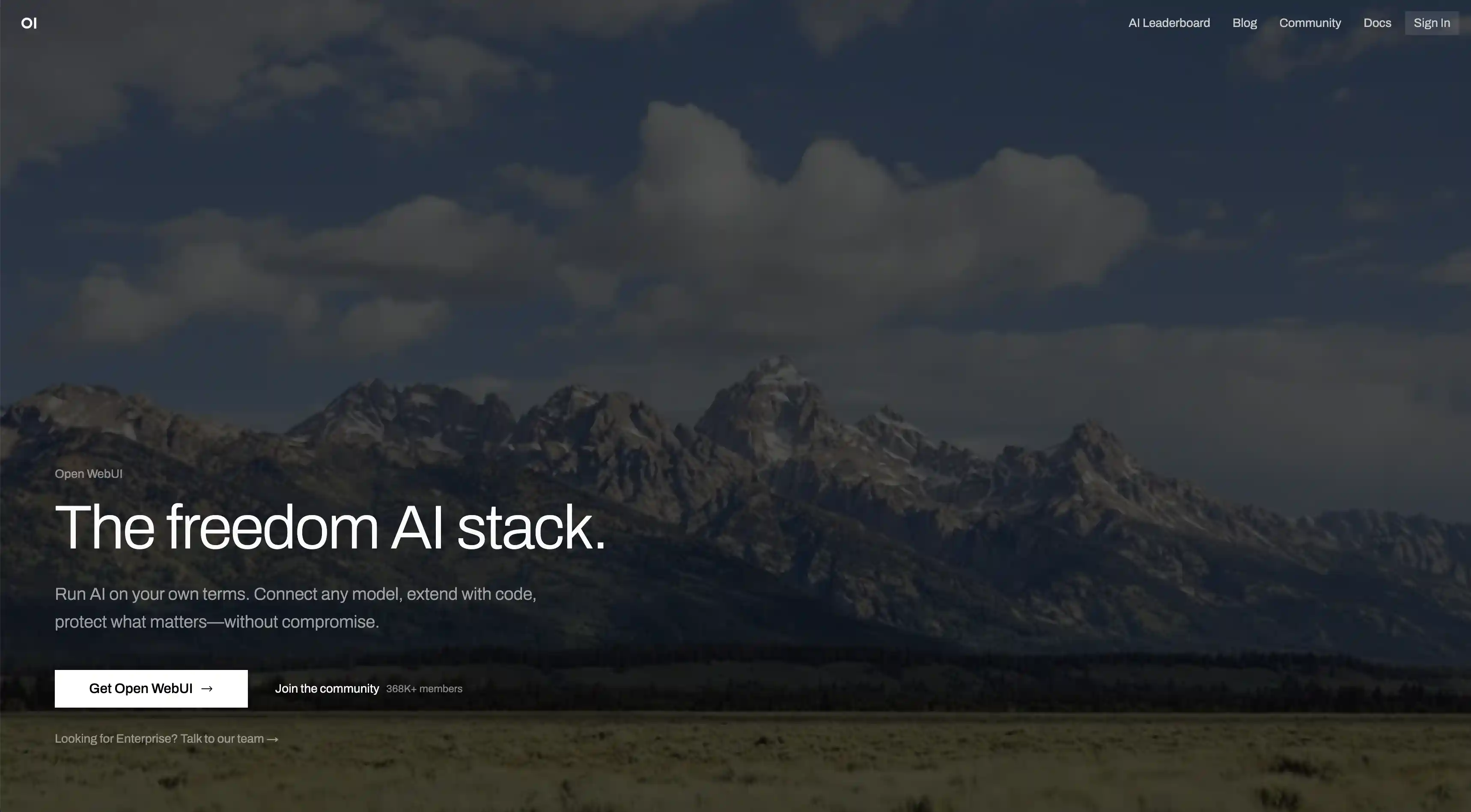 Open WebUI, one of the best offline AI apps